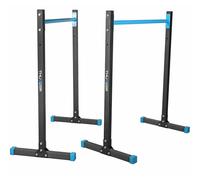 THUNDER® | DIPSY | Barres à dips réglables | 88-97 cm de hauteur | Capacité de charge 140 kg | Noir | Cadre en acier | Compact & stable