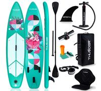 THUNDER® | FLAMI 320 | Planche de SUP gonflable | 320×75×15 cm | Set avec siège pour kayak, sac à dos, pompe à double effet, pagaie | 15 PSI