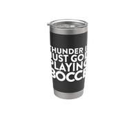 Thunder Is Just God Playing Bocce Jack Bocci Game Bocce Gobelet isotherme en acier inoxydable double paroi