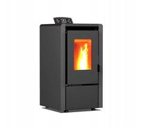 THUNDER® | LEYLA BLACK | Poêle à pellets | 6,3 kW | Jeu de tuyaux de raccordement Ø 80 mm | noir