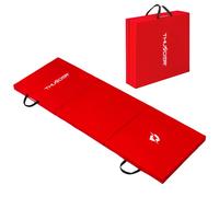 THUNDER® | MG-01-RED | Tapis de gymnastique pliable | 180×60×4 cm | Antidérapant | Surface PU | Pliable & Portable | Tapis d'entraînement | Rouge