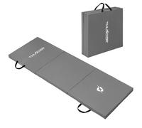 THUNDER® | MG-02-GREY| Tapis de gymnastique pliable | 180×60×5 cm | Antidérapant | Surface PU | Pliable & Portable | Système de connexion | Gris