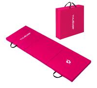 THUNDER® | MG-02-PINK| Tapis de gymnastique pliable | 180×60×5 cm | Antidérapant | Surface PU | Pliable & portable | Système de connexion | Rose