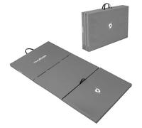 THUNDER® | MG-03-GREY | Tapis de gymnastique pliable | 197×100×5 cm | Antidérapant | Surface PU | Pliable & portable | Système de connexion | Gris