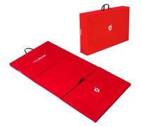 THUNDER® | MG-03-RED | Tapis de gymnastique pliable | 197×100×5 cm | Antidérapant | Surface PU | Pliable & Portable | Système de connexion | Rouge