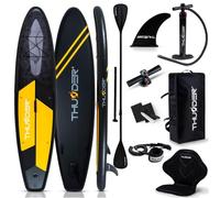 THUNDER Planche Sup Gonflable 320 cm avec Siège Kayak - Stand Up Paddle Board Set avec Pompe, Pagaie & Sac à Dos - Antidérapant pour Adultes & Débutants