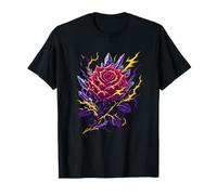 Thunder Rose Cristal Lightning Fleur Gothique T-Shirt