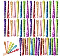 Thunder Sticks Noise Maker, 50 pièces générateurs de bruit pour événements sportifs, bâtons de tonnerre gonflables en plastique, flèche lumineuse, créateurs joie imprimés mignons, fournitures