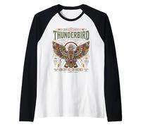 Thunderbird Spirit of The Northwest Indian American Graphic Manche Raglan