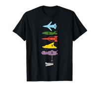 Thunderbirds Silhouettes de 1 à 5 couleurs T-Shirt