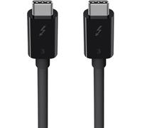 Thunderbolt 3 Usb-C To Usb-C Cable, Thunderbolt Certified, 40 Gbps, 5 K, 100 W, Type C 3.1, 0.8 M, Black[X1908]