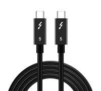 Thunderbolt 5 Câble Type-C, PD 240 W 5 A Charge rapide Prise en Charge Vidéo Simple 16K@30Hz et Double 6K/8K@60Hz pour Périphériques USB 4.0, USB-C, Mac, i-Mac, Laptop, PC et Smartphone, 1M