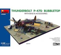 MiniArt - Maquette avion Thunderbolt P-47D Bubbletop - 1:48, avec base et accessoires