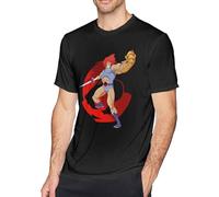 Thundercats Lion-O Men's Cotton Fashion Pattern Breathable Short-Sleeved T-Shirt Black Manches Courtes(3X-Large)