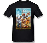 Thundercats Men's Comfortable Short Sleeve Shirts Crew Neck Personality Fashion T-Shirt Black Manches Courtes(X-Large)