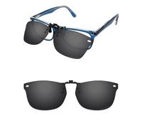 ThunderClap Lunettes de soleil polarisées à clipser compatibles avec Ray-Ban RB5228 53 mm pour homme et femme Protection UV, Coque noire, RB5228 53mm