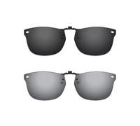 ThunderClap Lunettes de soleil polarisées à clipser compatibles avec Ray-Ban RB5228 53 mm pour homme et femme Protection UV, Coque noire + gris ultime, RB5228 53mm