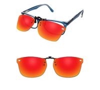 ThunderClap Lunettes de soleil polarisées à clipser compatibles avec Ray-Ban RB5228 53 mm pour homme et femme Protection UV, Rouge pâle, RB5228 53mm
