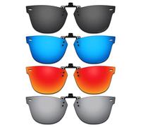 ThunderClap Lunettes de soleil polarisées à clipser compatibles avec Ray-Ban Wayfarer Ease RB4340V 50 mm pour homme et femme Protection UV