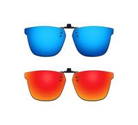 ThunderClap Lunettes de soleil polarisées à clipser pour Oakley Centerboard OX8163 55 mm pour homme et femme, protection UV, Bleu geyser + rouge aurore, Centerboard OX8163 55mm