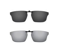 ThunderClap Lunettes de soleil polarisées à clipser pour Oakley Crosslink Fit OX8142 56 mm pour homme et femme, protection UV, Coque noire + gris ultime, Crosslink Fit OX8142 56mm