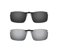 ThunderClap Lunettes de soleil polarisées à clipser pour Oakley Fuller OX3227 57 mm pour homme et femme, protection UV, Coque noire + gris ultime, Fuller OX3227 57mm