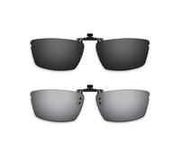 ThunderClap Lunettes de soleil polarisées à clipser pour Oakley Lizard OX5113 56 mm pour homme et femme Protection UV, Coque noire + gris ultime, Lizard OX5113 56mm