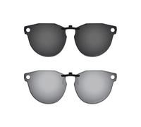 ThunderClap Lunettes de soleil polarisées à clipser pour Oakley Meta HSTN OW8002 51 mm pour homme et femme, protection UV, Coque noire + gris ultime, Meta HSTN