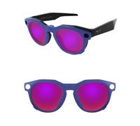 ThunderClap Lunettes de soleil polarisées à clipser pour Oakley Meta HSTN OW8002 51 mm pour homme et femme Protection UV, Twilight Redblue - Polarisé, Meta HSTN