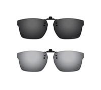 ThunderClap Polarized OX8174F Lunettes de soleil à clipser pour Oakley Hex Jector (A) OX8174F 56 mm pour homme et femme Protection UV, Coque noire + gris ultime, Hex Jector (A) OX8174F 56mm