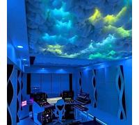 Thundercloud Kit d'éclairage LED 3D - Veilleuse intelligente pour plafond, lampe d'ambiance RVB pour fêtes et festivals, 5 m de nuage de Noël