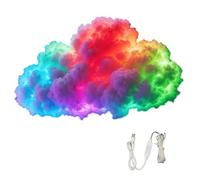 Thundercloud Lampe nuage LED à monter soi-même, alimentée par USB, avec musique, éclairage d'ambiance 3D, pour plafond, mur, capteur vocal dynamique, multicolore, chambre à coucher, jeux (C, taille