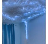 Thundercloud Plafonnier 3D DIY Creative LED Cloud Light Kit avec télécommande et synchronisation de musique pour chambre à coucher, salle d'ordinateur, décoration de fête et bar