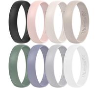 ThunderFit Alliances unisexes en silicone, bagues de fiançailles en caoutchouc, lot de 1, 4, 7, 12.5 - 13 (22.60mm), Silicone, Aucune pierre précieuse