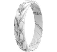ThunderFit Bague en silicone pour femme Motif feuilles