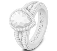 ThunderFit Bagues de fiançailles en silicone pour femme, en forme de poire, 13,5 mm de large, 5,5 mm d'épaisseur - Assortiment de 1/2/3