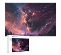 Thundering Lion Roar -3, 1000 PCS Jeu D’Assemblage en Bois, Cadeau De Fin D’année; pour Partager Un Moment Autour De La Table