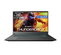 THUNDEROBOT Storm 17 5060 Ordinateur portable de jeu écran QHD 2K 17,3" 165 Hz, Intel Core i7-13620H, NVIDIA GeForce RTX 5060, 16 Go de RAM DDR5, SSD 1 To, clavier rétroéclairé, HDMI, Wi-Fi 6 - Noir