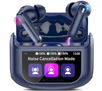 Thunelec Écouteurs sans fil, écouteurs Bluetooth 5.4 à écran tactile intelligent 48H, écouteurs Bluetooth ANC/ENC avec suppression du bruit, 5 modes EQ, stéréo HiFi, écouteurs sans fil étanches IPX7