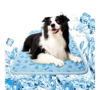 Thupmuk Tapis de refroidissement pour l'été - Réutilisable et portable pour chien et chat, tapis de glace imprimé os lavable, non toxique, pas besoin d'eau