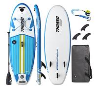 THURSO SURF Prodigy Junior Kids Inflatable Sup Stand Up Paddle Board 7'6 x 30'' x 4'' Two Layer Includes Adjustable Carbon Shaft Paddle/3 Fins/Leash/Duffle Bag/NO Pump Included