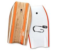 Thurso Surf Quill Bodyboard léger et Durable avec Noyau en EPS IXPE et Fond Lisse en polyéthylène Haute densité FRP Queue Croissant Double Canal en Maille Plastique avec Double émerillon et Laisse de