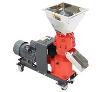 THUXEON - Machine à granulés d'alimentation 220 V (8 mm), avec plaque de trous de 2 mm, machine à granulés d'alimentation de poulet avec rouleau de pression à trois têtes, sortie maximale