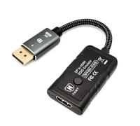 THWT Émulateur EDID DP vers HDMI 8K (modèle : DPH8K-EWB), prend en charge la copie et l'émulation SCDC et EDID exactes, le passage HDCP (pas de contournement ou de supprime), les EDID prédéfinis sont