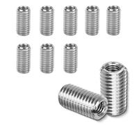 THXFUNAREA 10 Pcs Filetage Inserts,Insert Fileté Metal Autotaraudeur en Acier Inoxydable,Intérieur M6*1.0/Extérieur M8*1.25,Filet Rapporté Mâle Femelle écrou Réducteur Outil de Réparation de Matériel