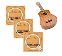 THXFUNAREA 3 Jeu De Cordes Nylon Ukulele 4 -string Set,New Nylgut,Concert/Soprano Ball End Cordes Nylon Ukulele,Blanc