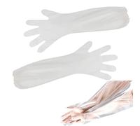THXFUNAREA 30pcs Gants Longs en Plastique Vétérinaire,Gants D'insémination Jetables,Gants Imperméables Transparents Jetables,Gants D'insémination Artificielle,Vétérinaires,Clair