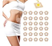 THXFUNAREA 30pcs Pack d'Huile de Ricin pour Nombril, Autocollant Patch Huile de Ricin Coussinets Tissu Spunlace Très Absorbant castor oil Compresse d'Huile Ricin Sans Lavage (Huile Non Incluse)