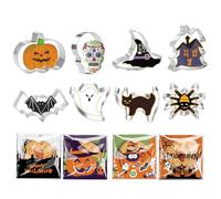 THXFUNAREA 8 Emporte-Pièces D'halloween, Emporte-Pièces en Acier Inoxydable - Citrouille, Chauve-Souris, Chapeau de Sorcière, Chat, Fantôme Pour décorations de Fête d'Halloween
