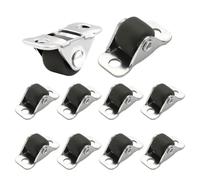 THXFUNAREA Lot de 10 petites roulettes de meuble en caoutchouc de 1.2 cm,mini roulette,plaque métallique fixe,roues en caoutchouc à profil bas pour petits appareils,meubles,projets de